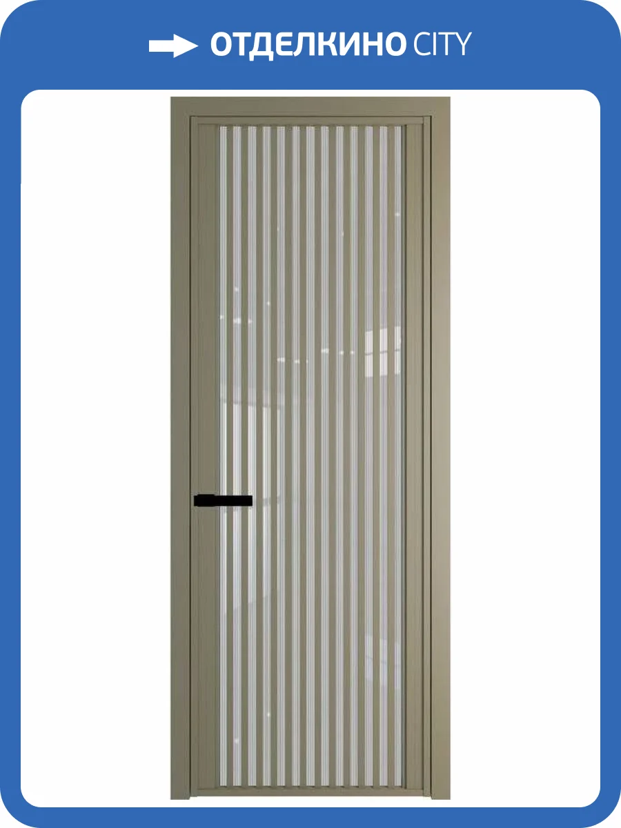 Межкомнатная дверь Profil Doors 3 AGP цвет профиля Шампань, стекло безопасное 6 мм страйп 700x2000 фото 2