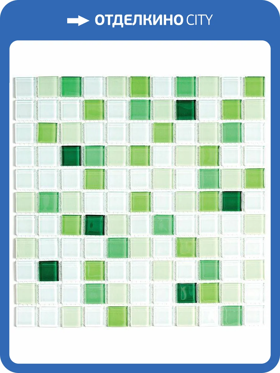 Мозаика Bonaparte Jump Green №5 (2.5x2.5) 30x30 фото 3