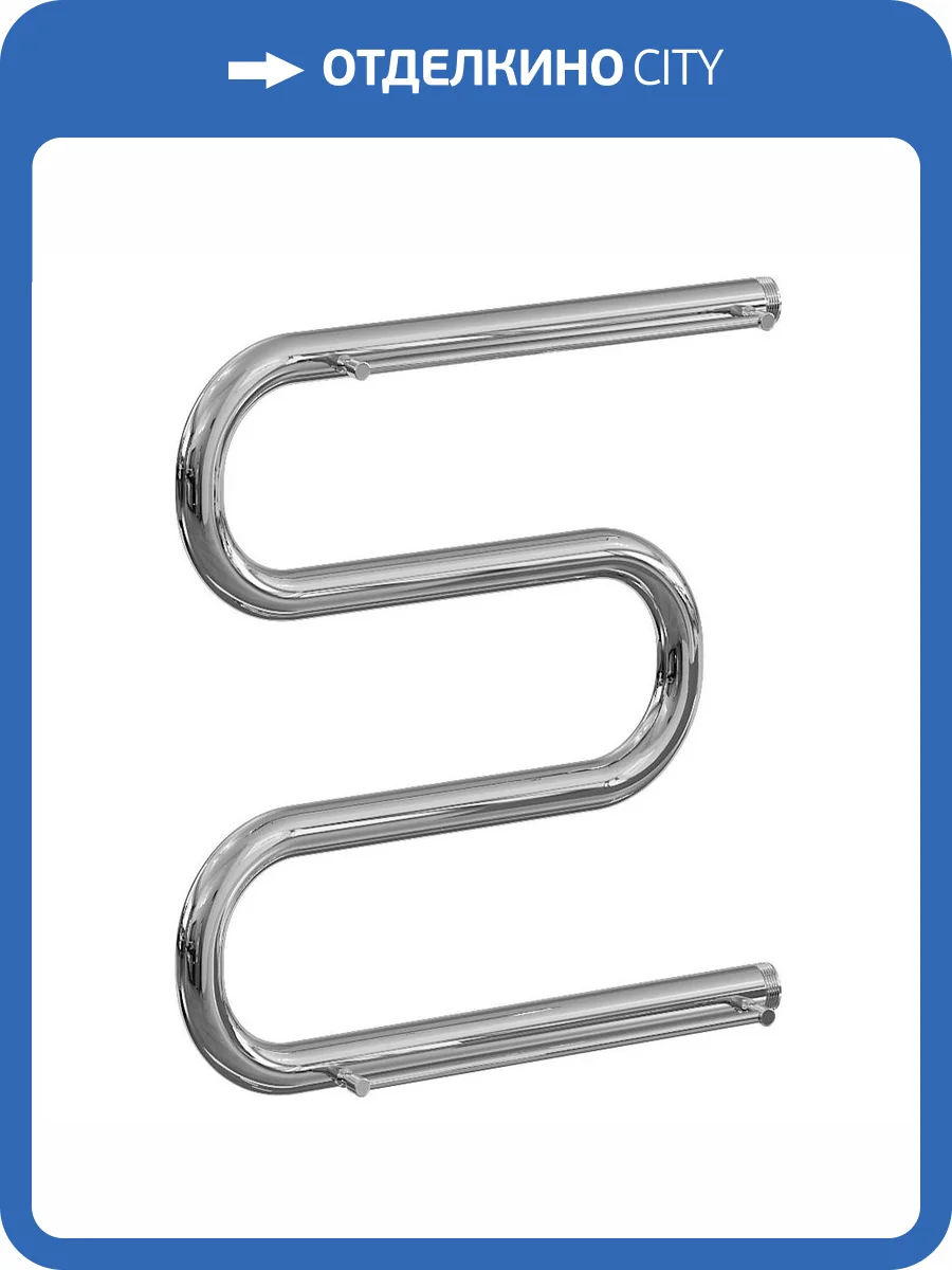 Полотенцесушитель водяной Ника Simple М-обр. 60/40 с полкой, хром фото 3