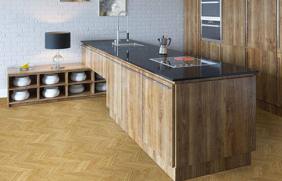 Пробковое покрытие Corkstyle Chevron Gold Замковое 1235x305x10 фото 3