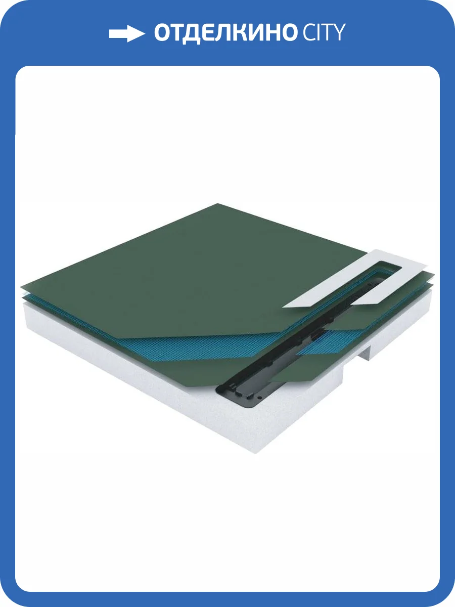 Поддон для душа Pestan Confluo Board 40007821BG 90x90, под плитку со встроенным лотком, решетка черный глянец фото 12