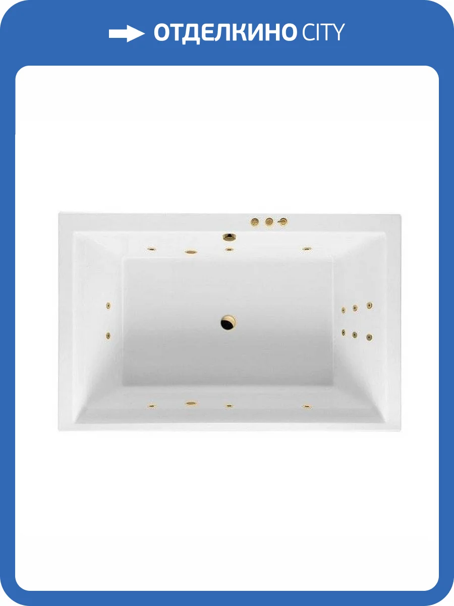 Акриловая ванна Excellent Crown Lux SMART WAEX.CRO19.SMART.GL 190x120 золото фото 4