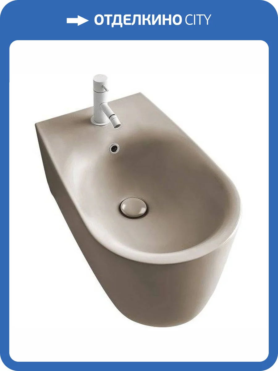 Биде подвесное Kerasan Nolita 532581*1 nocciola mat фото 3