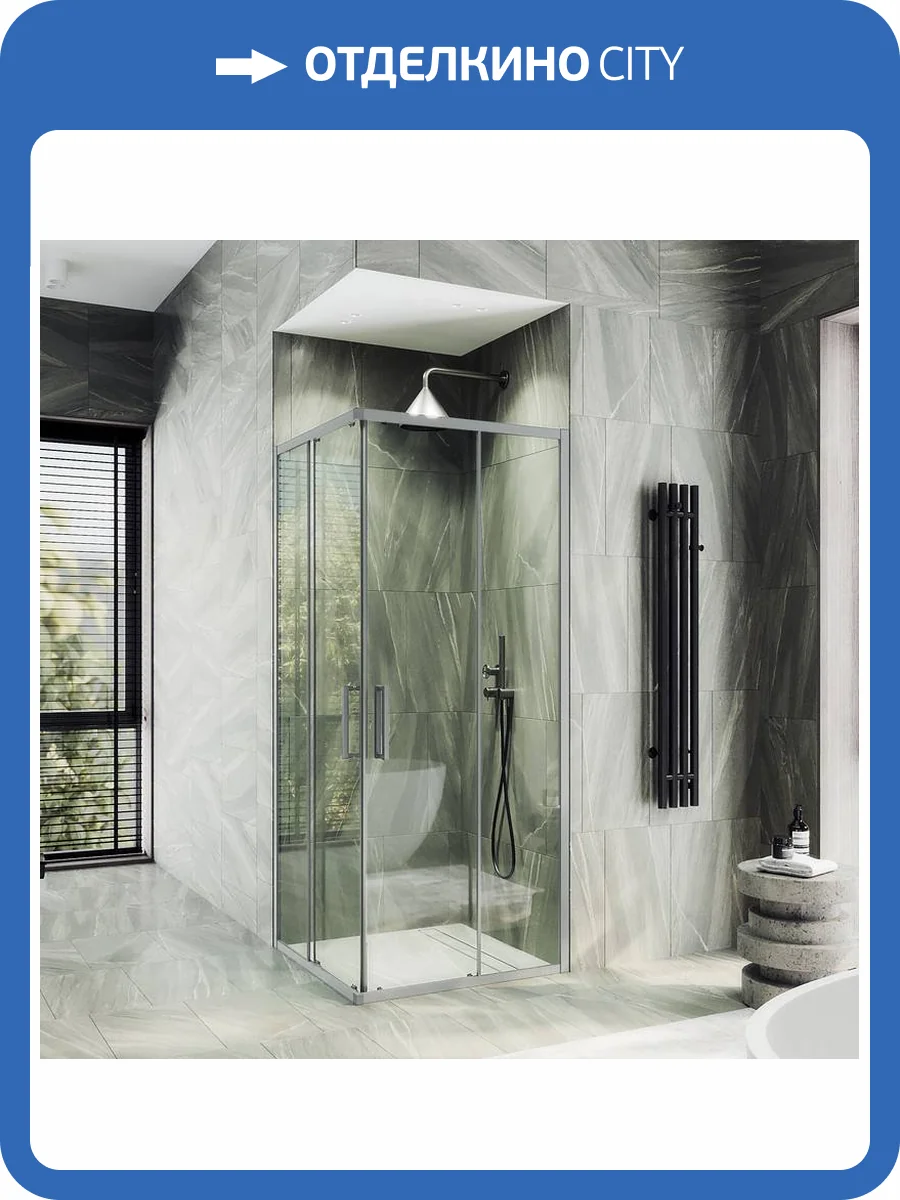 Душевой уголок MaybahGlass MGY-1323-5 профиль хром матовый, стекло бесцветное, 90x90x195 фото 5