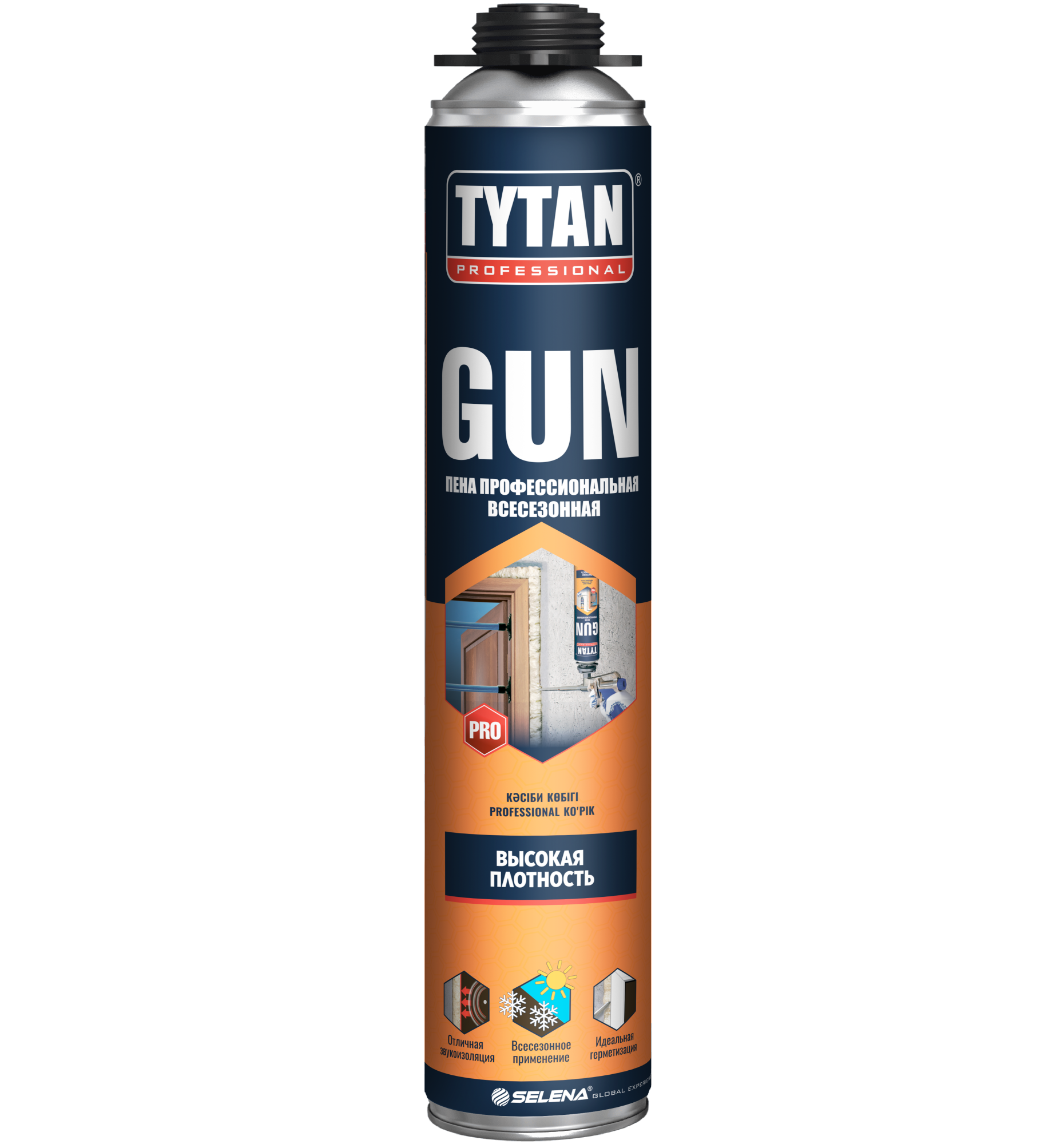 Пена монтажная профессиональная всесезонная Tytan Professional Gun 750 мл