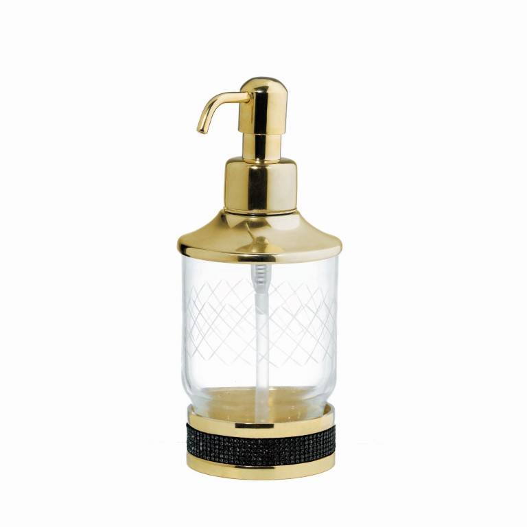 Дозатор Boheme Royale Cristal Black 10929-ROYALE-G-B Gold