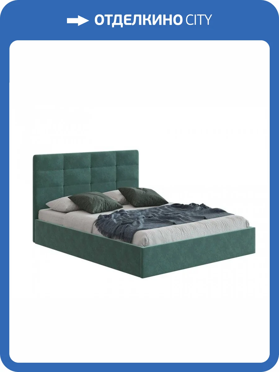 Кровать НК-Мебель Соната 72305107 1600х2000 велюр зеленая фото 2