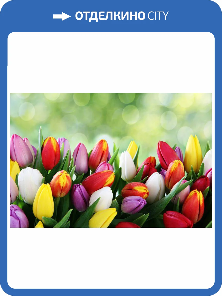 3D Фотообои Artegrafico «Разноцветные тюльпаны» TUL-003 акварель фото 2
