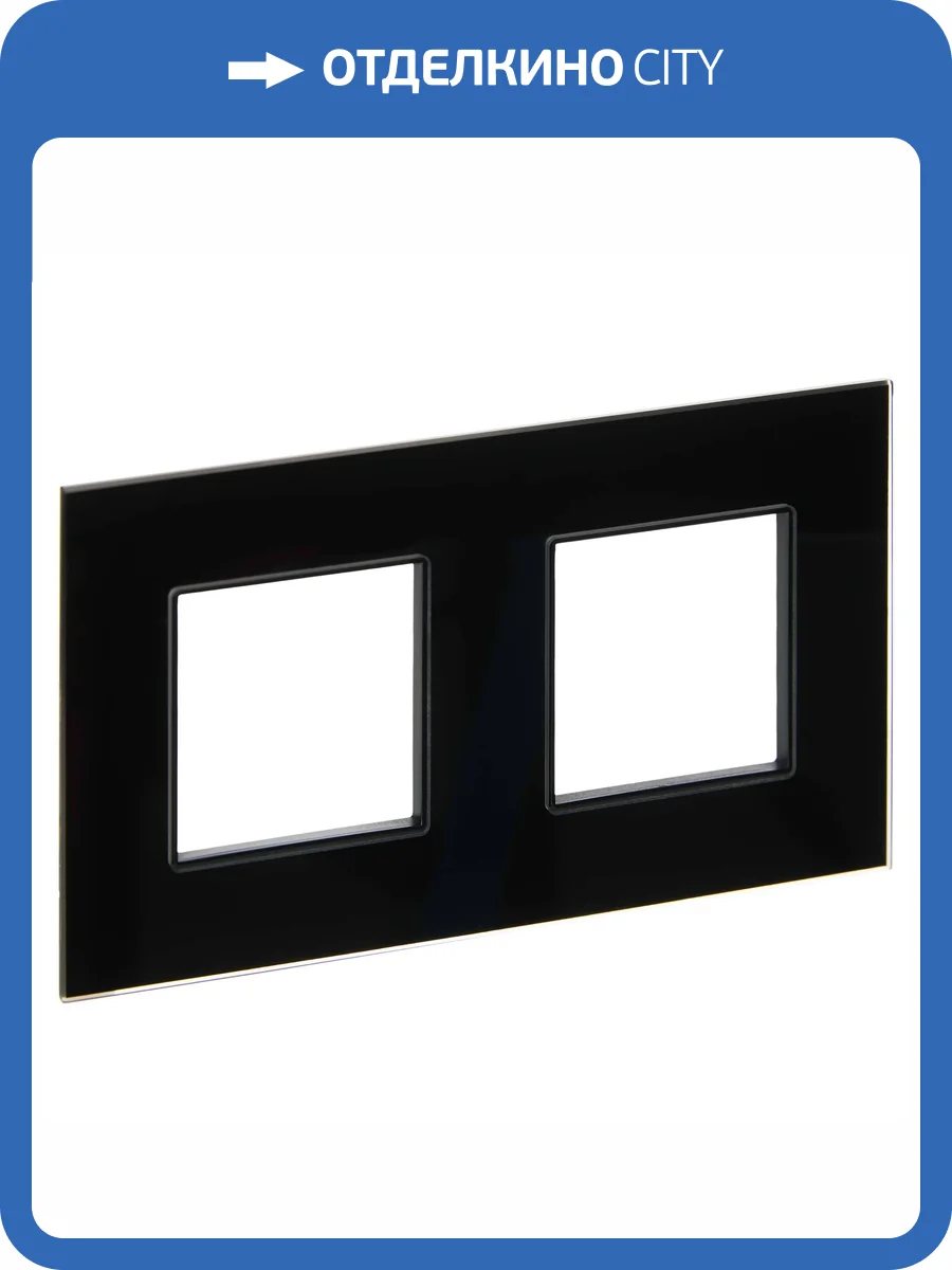 Рамка 2-постовая IEK Skandy SK-M22-G-K02 черный фото 6