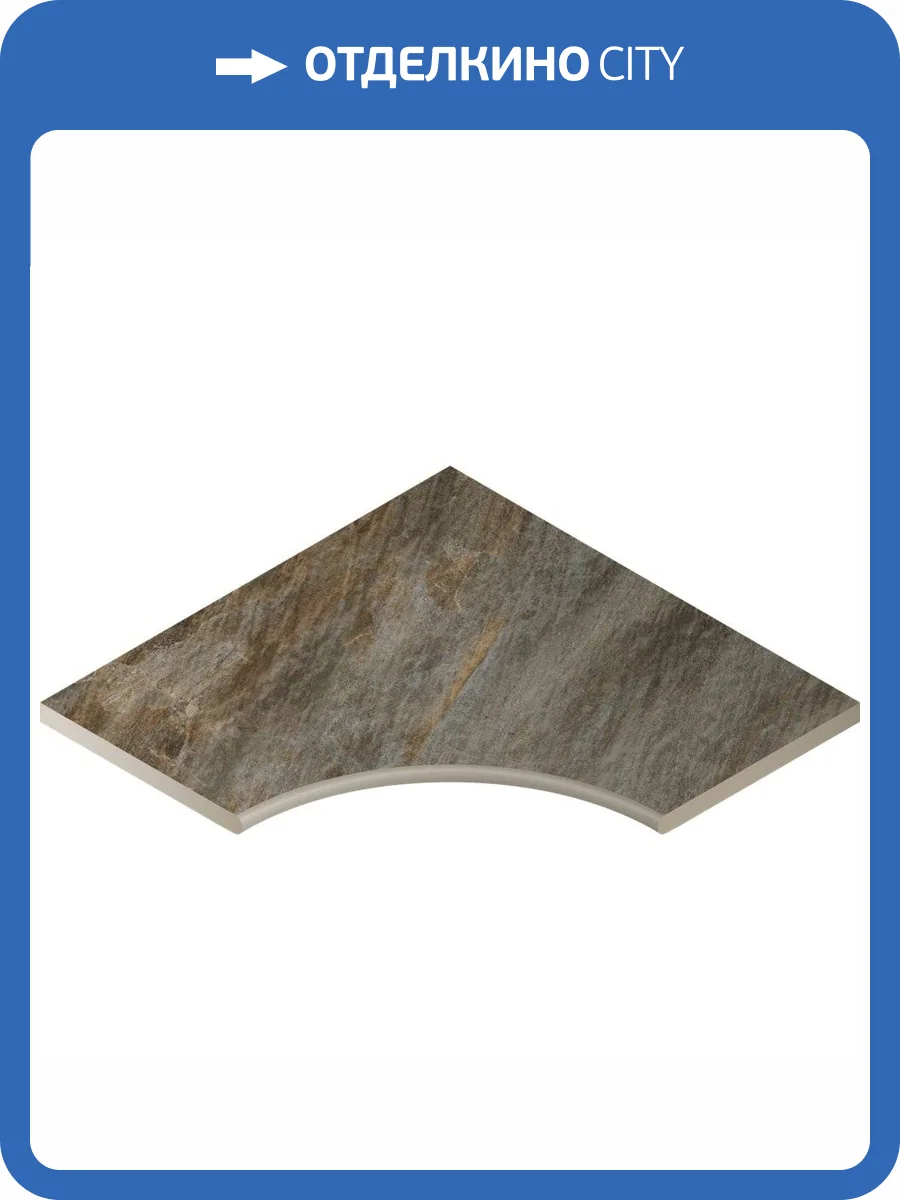 Бортик Italon Манетик X2 620090000211 Дарк Угловой Закругленный 30 60x60 фото 2