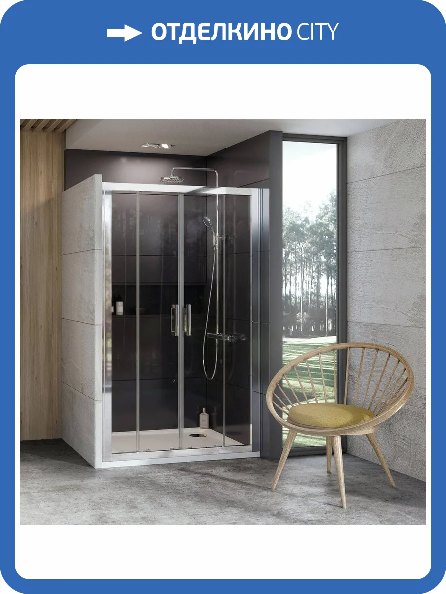 Душевая дверь в нишу Ravak 10DP4-190 Transparent, профиль хром фото 4