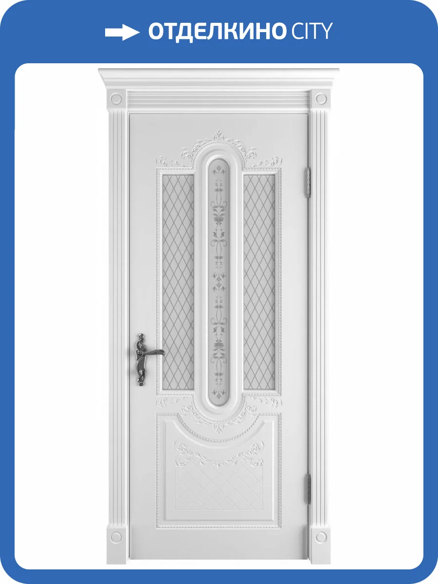 Межкомнатная дверь Владимирская Фабрика Дверей Alexandria Polar стекло Art Cloud 800x2000 фото 2