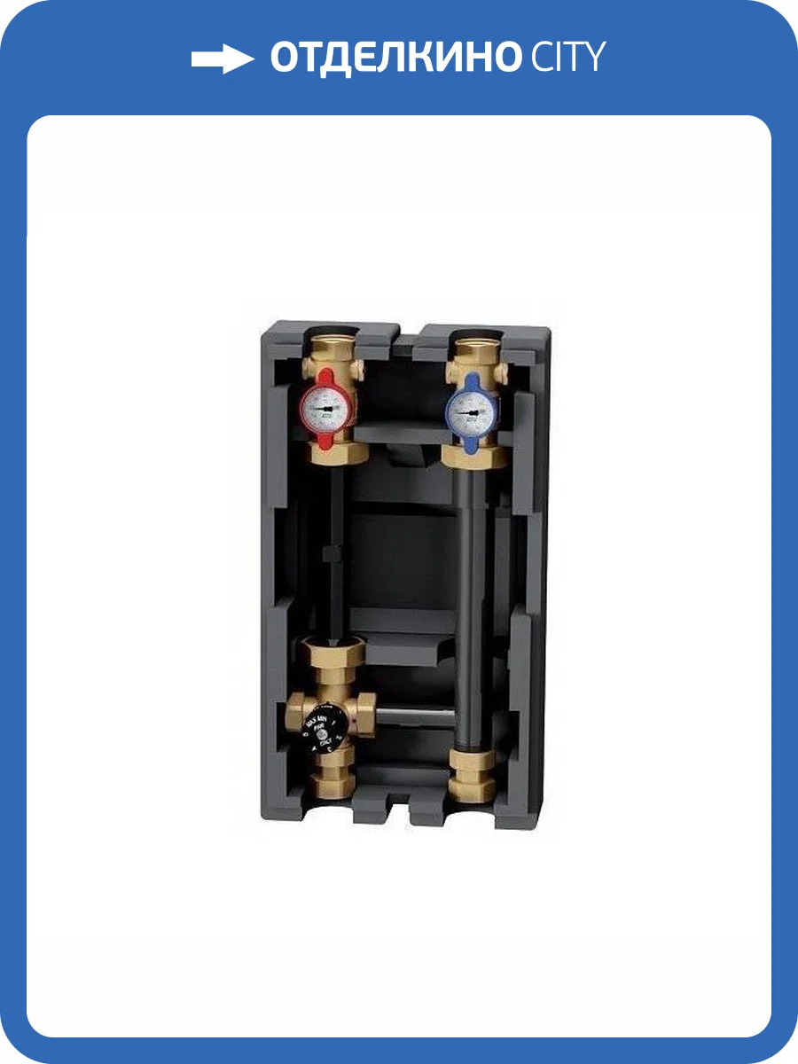 Насосная группа FAR 1 с термосмесителем 18-55град, в теплоизоляциияции, под насос 180 мм, фото 2