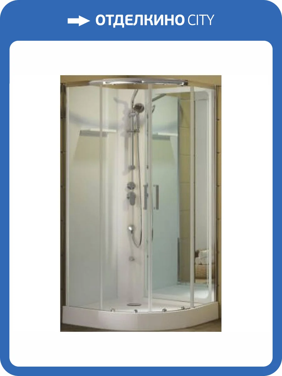 Душевая дверь для кабины Aquanet Passion R 2.0 №1/4 263871 профиль серебро, стекло прозрачное, 90x195 фото 3