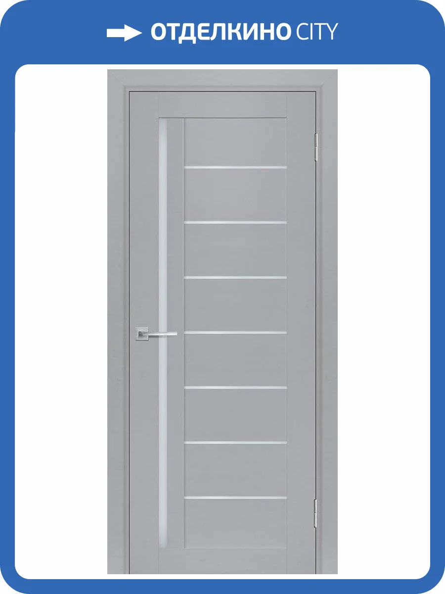 Межкомнатная дверь экошпон Мариам Техно 741, остекленная, манхэттен 800x2000 фото 2