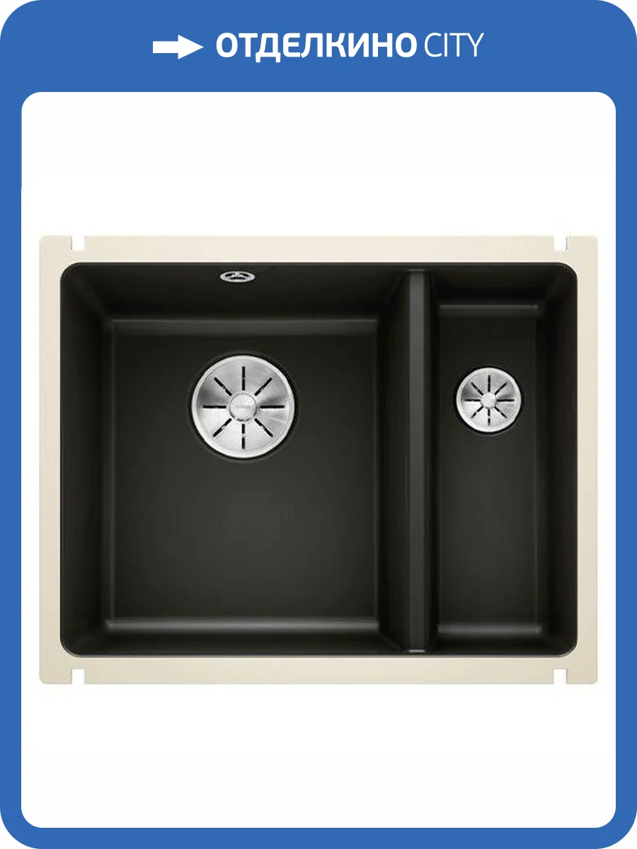 Мойка кухонная Blanco Subline 350/150-U 523747 черный фото 5