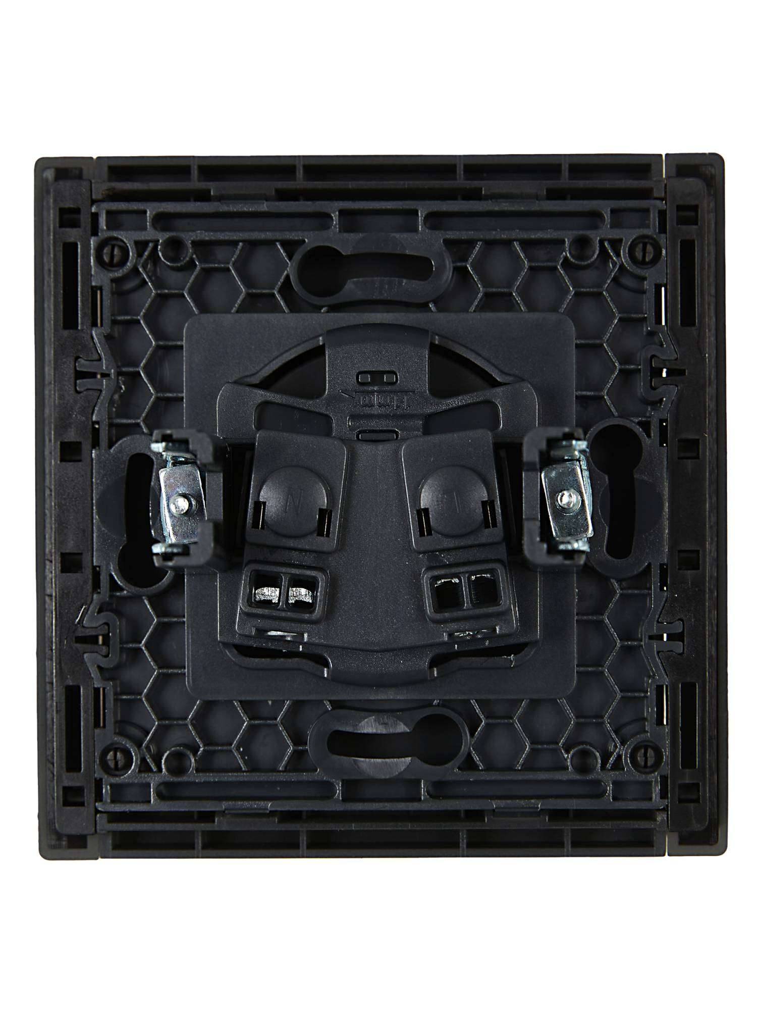 Розетка 1-местная с защитными шторками IEK Forte&Piano FP-R13-10-K03 серый фото 2