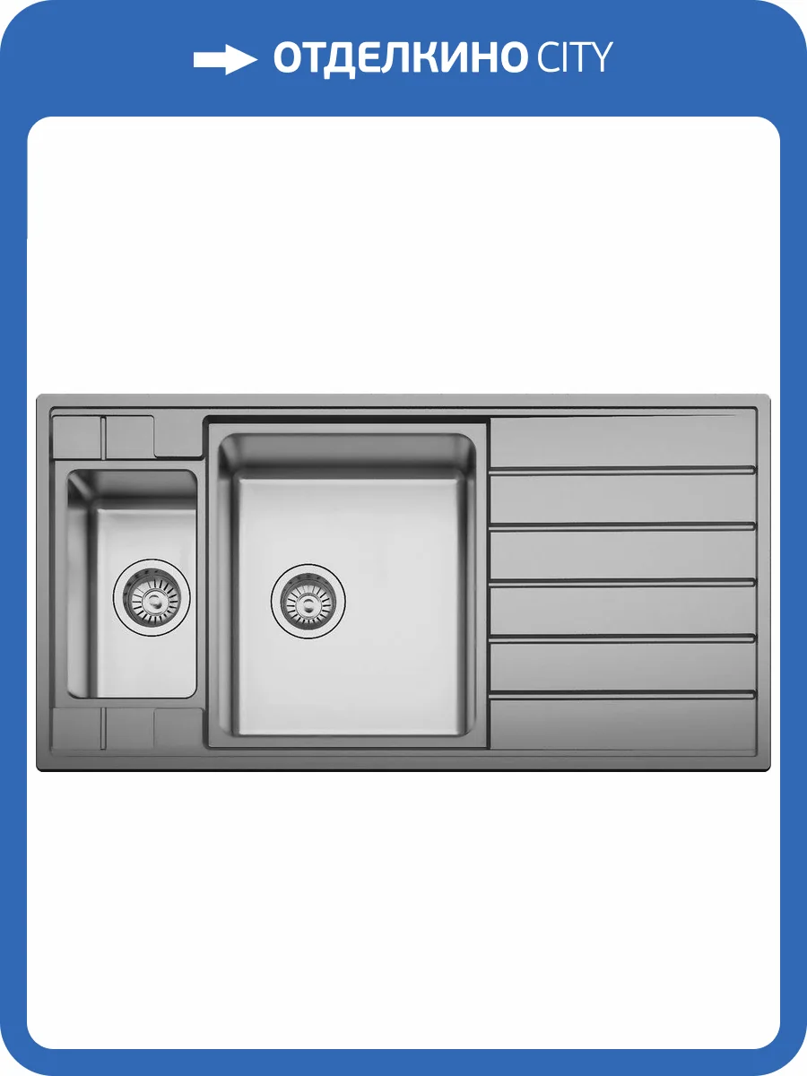 Мойка кухонная Seaman Eco Roma SMR-9750B2 без отверстий фото 3