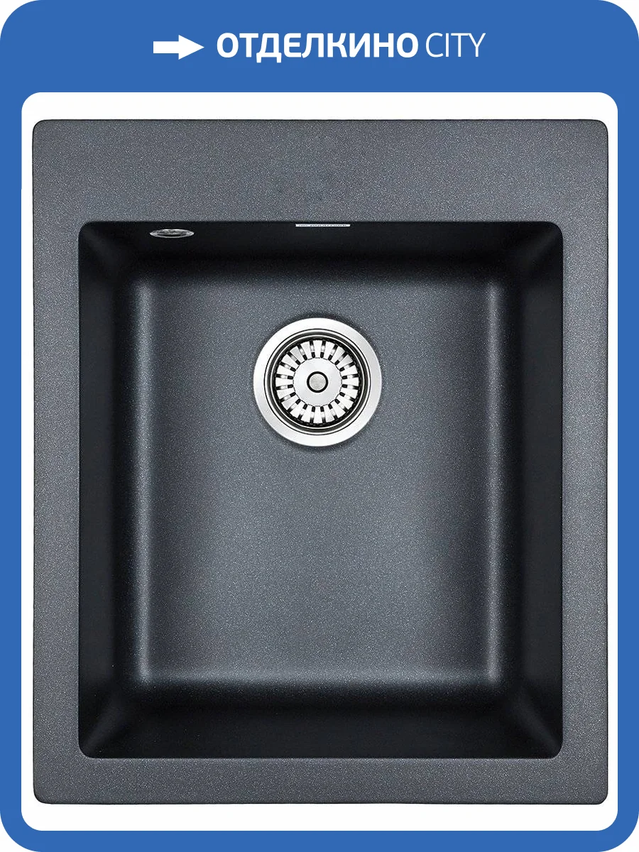 Мойка кухонная Paulmark Leer PM104249-BLM черный металлик фото 4