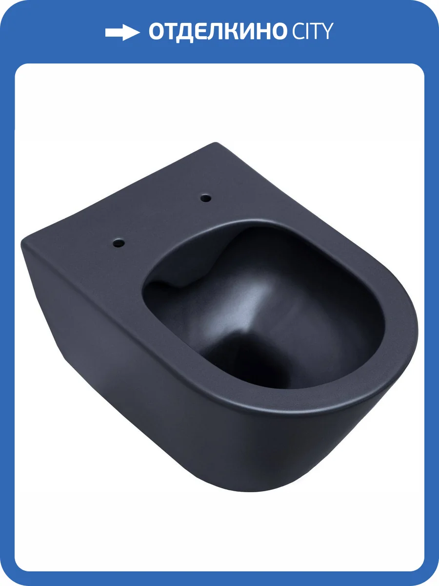 Унитаз подвесной Aquanet Lake LAKE-WB черный матовый, без сиденья фото 12