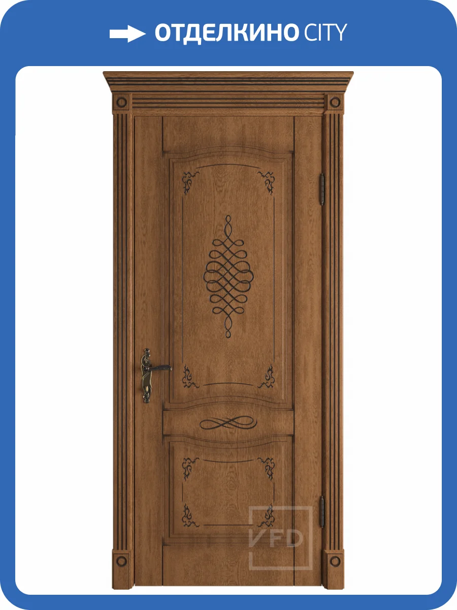 Межкомнатная дверь Владимирская Фабрика Дверей экошпон VFD Vesta, глухая, Honey Classic PB 700x2000 фото 2