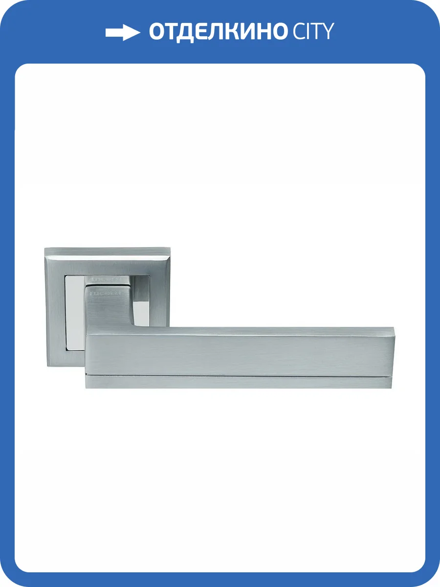 Дверная ручка Rucetti RAP 22-S SC/CP мат.хром/хром фото 3