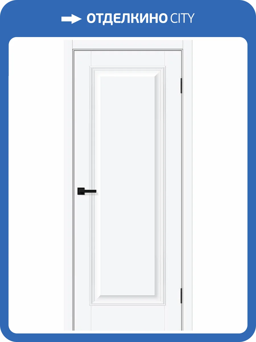 Межкомнатная дверь Bravo Классик-10 полотно White Silk 600x2000 фото 2