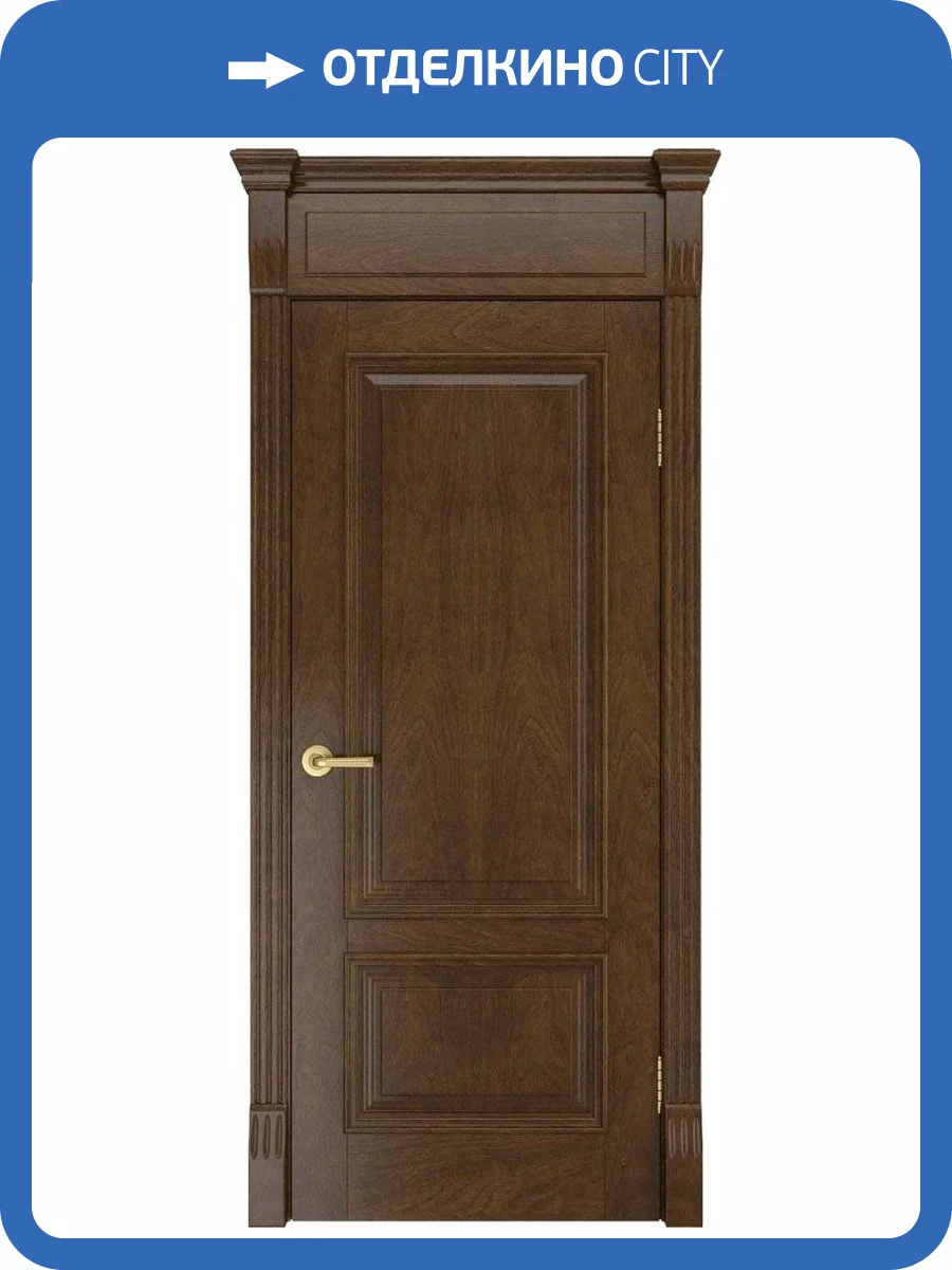 Межкомнатная дверь шпонированная Milyana Лондон глухая дуб виски 600x2000 фото 2