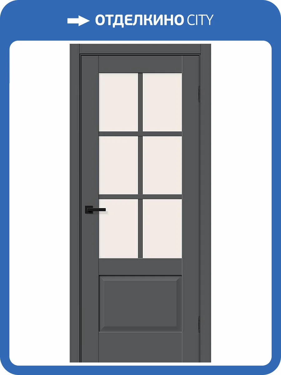 Межкомнатная дверь Bravo Прима-13.0.1 полотно Stormy Silk, стекло Magic Fog 800x2000 фото 2