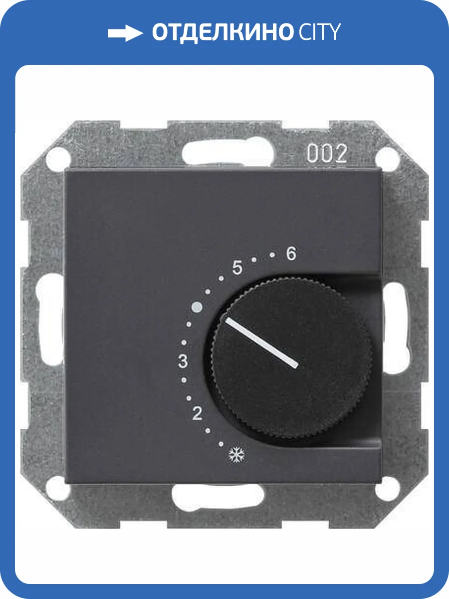 Термостат Gira System 55 помещения антрацит 039628 фото 2