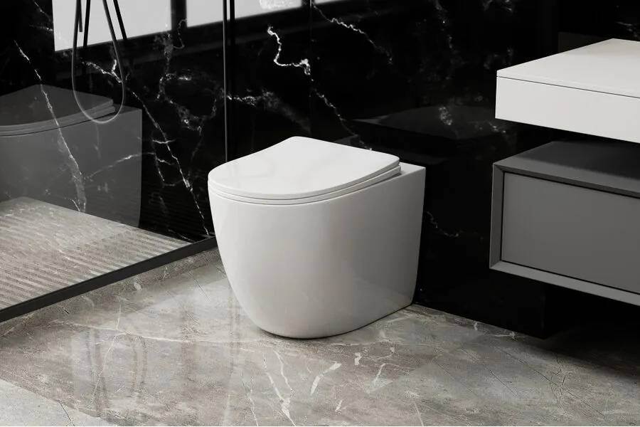 Унитаз приставной Abber Bequem AC1111T безободковый, с крышкой-сиденьем микролифт, белый фото 3