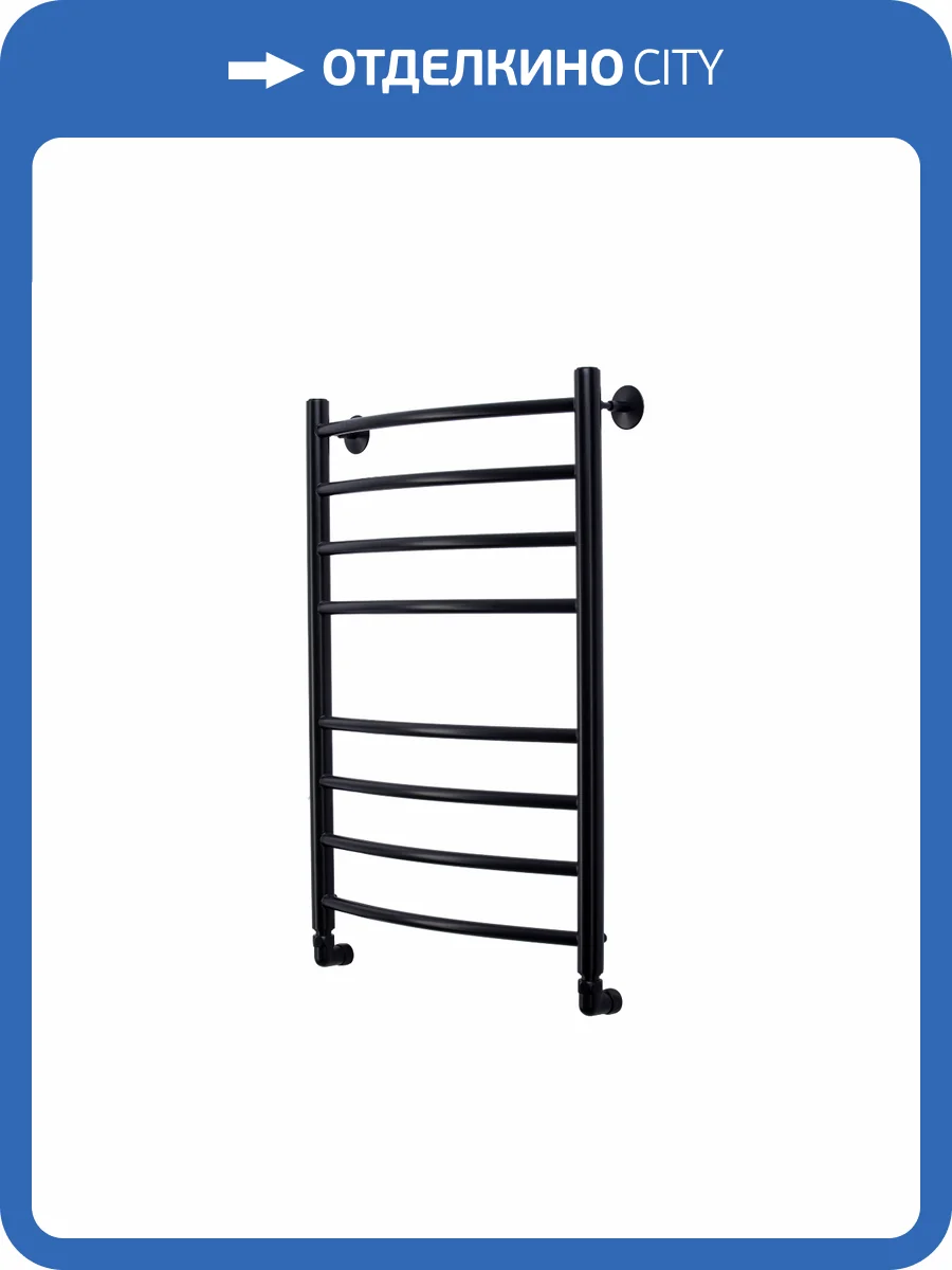Полотенцесушитель водяной Comfysan Noumi 013868 W-8 80/50 черный матовый фото 4