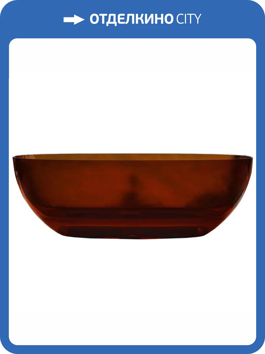 Прозрачная ванна Abber Kristall AT9703Opal 170x78 коричневая фото 4