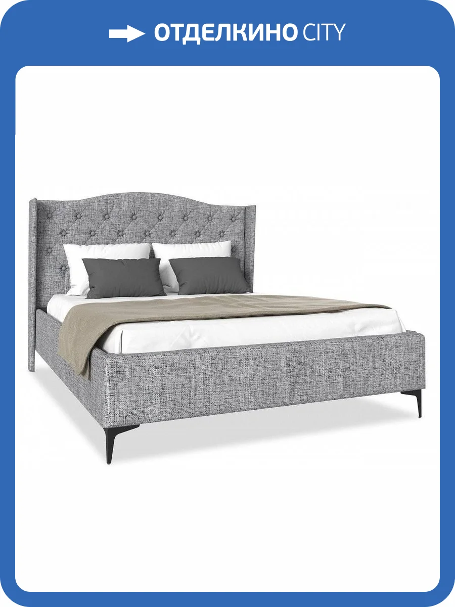 Кровать 1800х2000 НК-Мебель Tango 72306803 Серый 135x201x220.5 фото 2