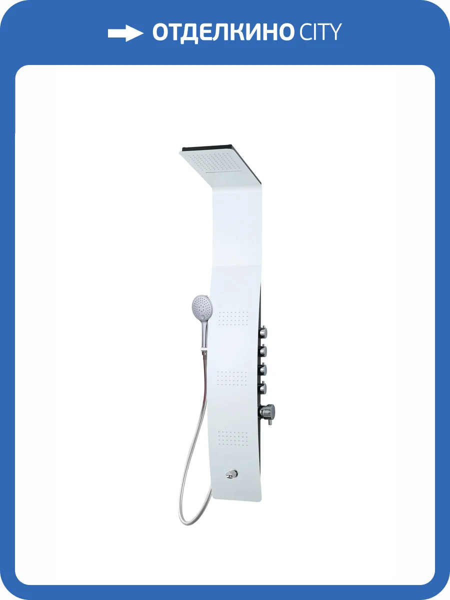 Душевая панель Taliente TA-G-A04Wcr+s белая фото 4