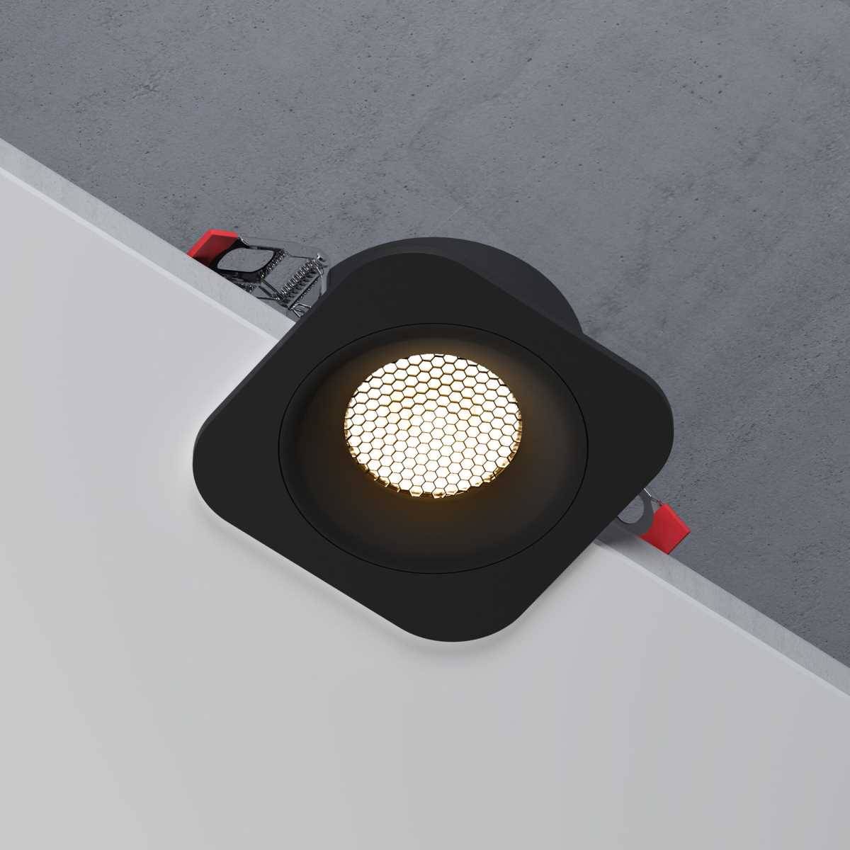 Встраиваемый точечный светодиодный светильник Elektrostandard Tetro 15276/LED 10W 3000K черный IP44 фото 5