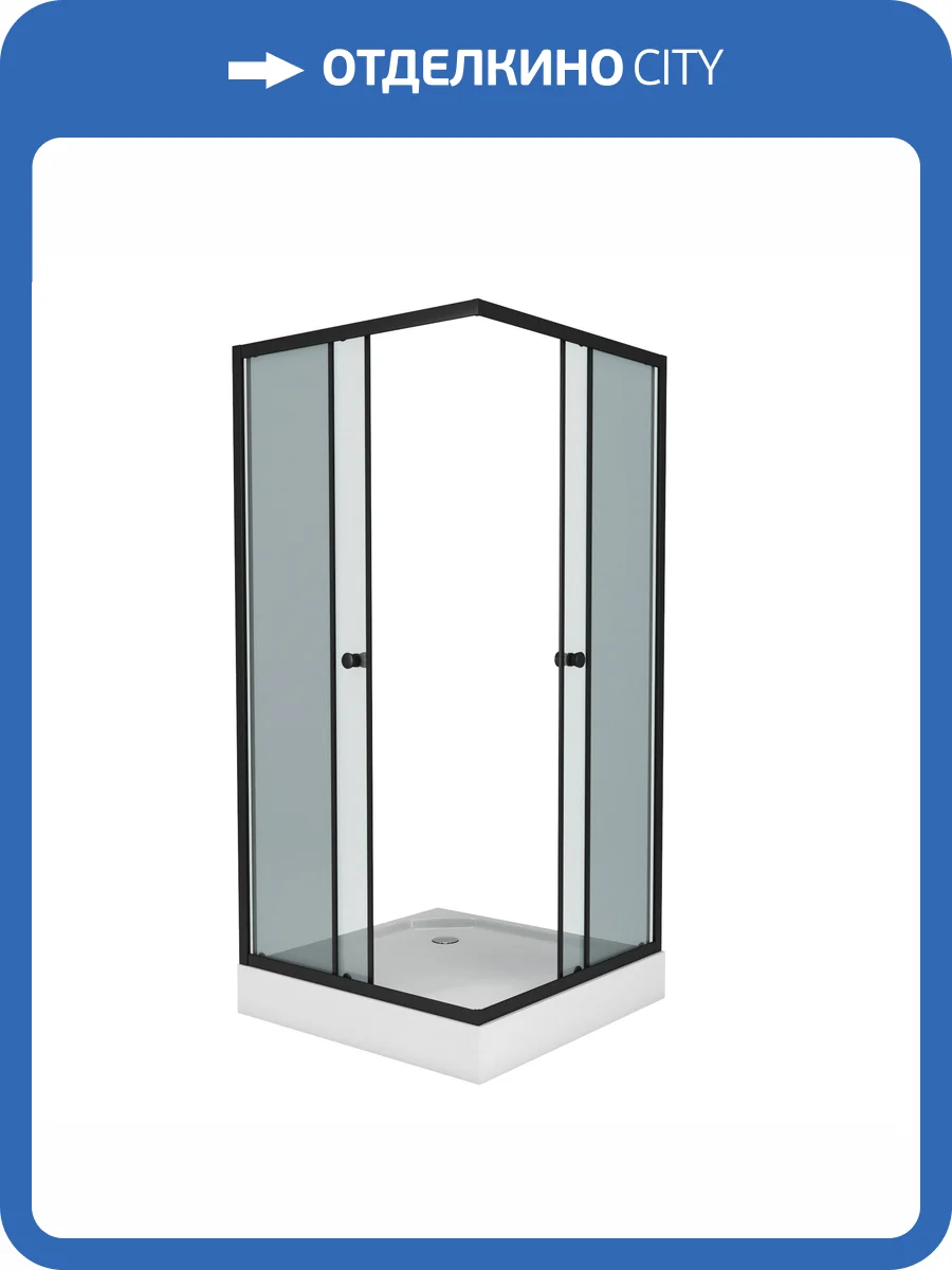 Душевой уголок Niagara Eco NG-009-14QT 90x90x195 Универсальная, профиль Черный, 2 места фото 6