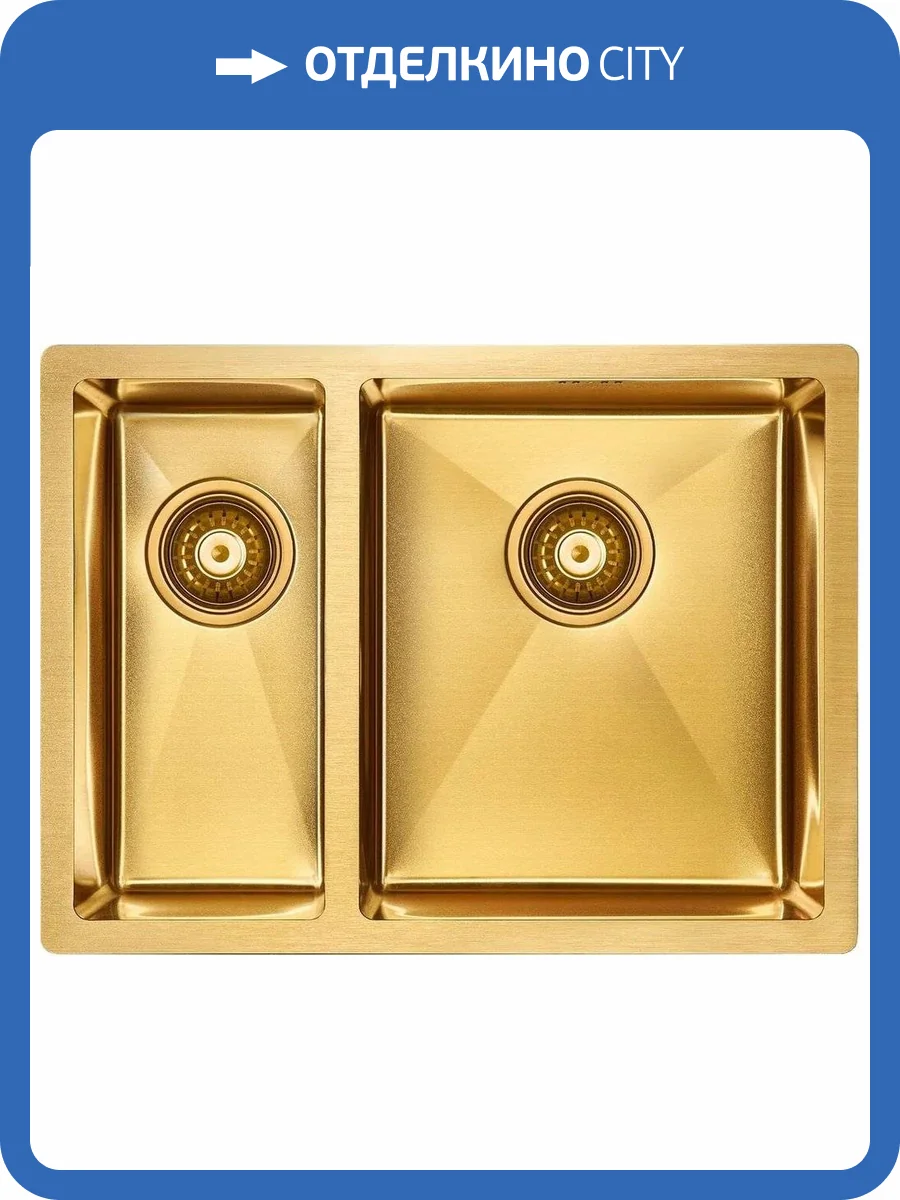 Мойка кухонная Paulmark Zusat PM225944-BGR брашированное золото R фото 4