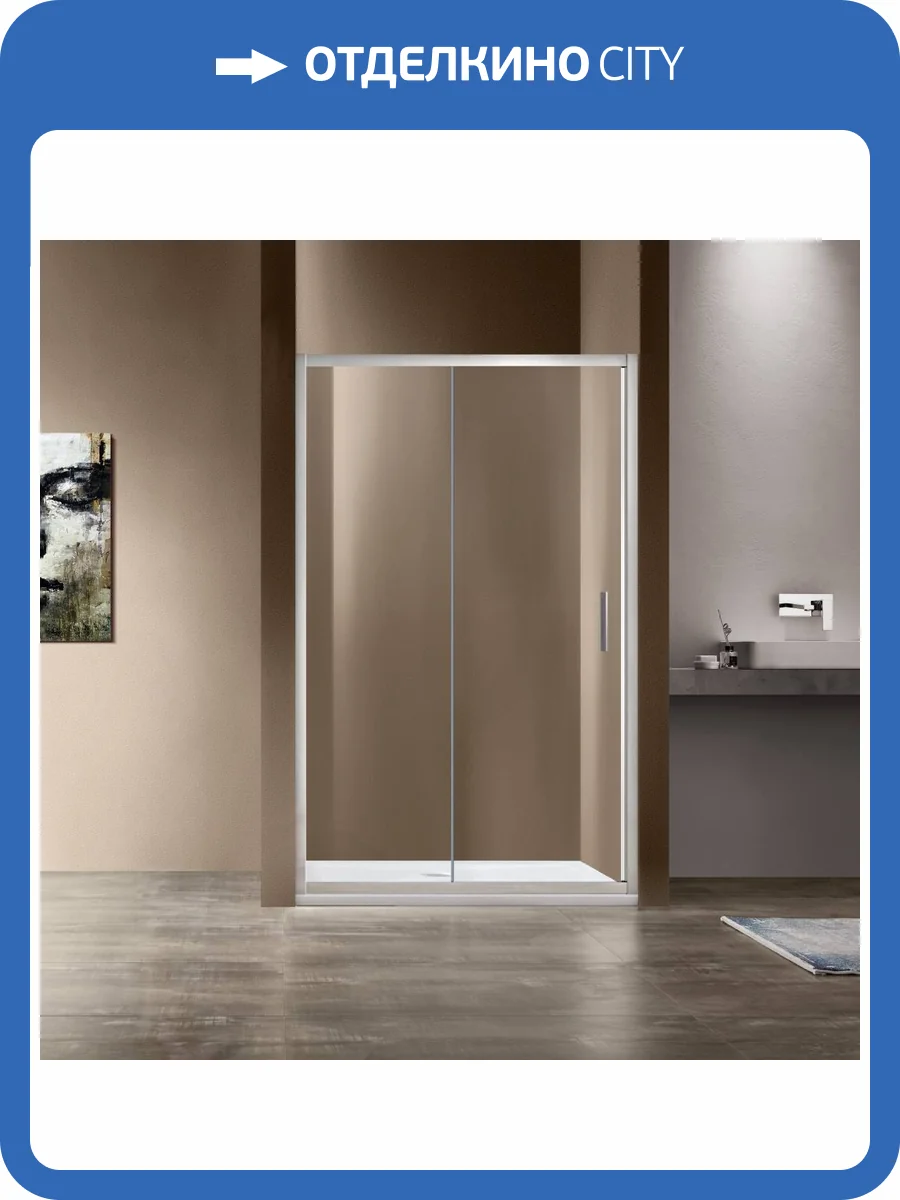 Душевая дверь в нишу Vincea Garda VDS-1G120CLBN профиль брашированный никель, стекло прозрачное, 120x190 фото 6