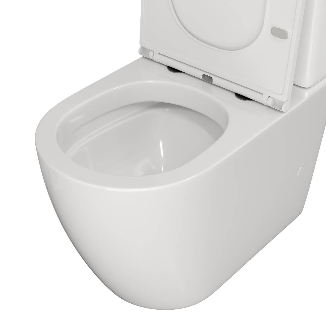 Унитаз-компакт Watersense Milana R W00747 безободковый, сиденье микролифт фото 3