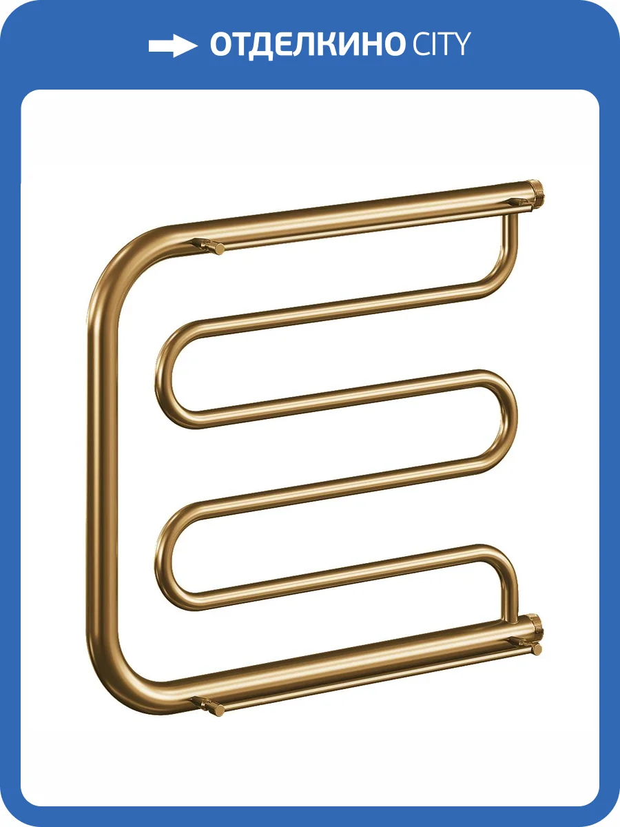 Полотенцесушитель водяной Ника Econ ПМ 50/60 с полкой, бронза фото 3