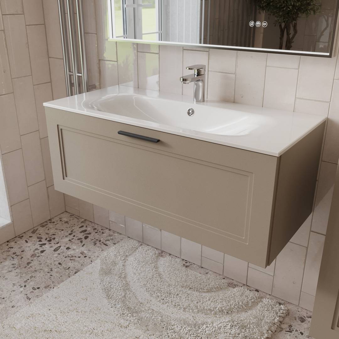 Тумба с раковиной Terminus Classik CLA101001200501O капучино , 100x38