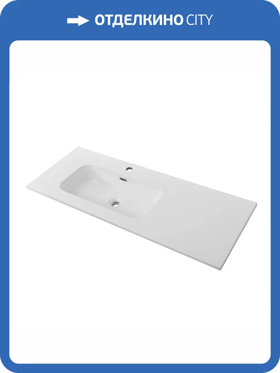 Раковина Cezares Duet CZR-8095-120-L 120 см, белая глянцевая фото 5