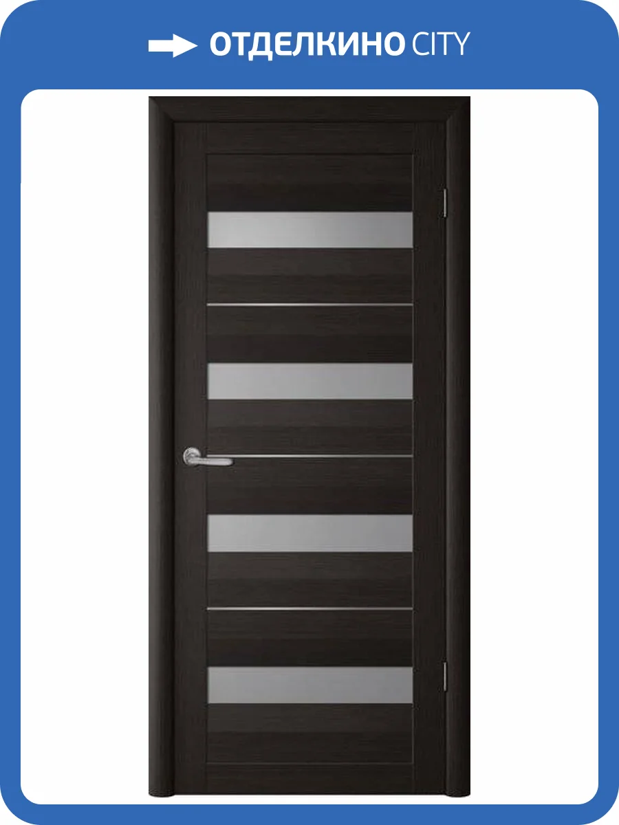 Межкомнатная дверь Albero Барселона остеклённая тёмный кипарис 700x2000 фото 2