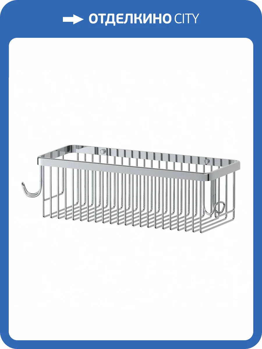 Полка Artwelle Universell 4134 с крючками, 30 см, хром фото 4