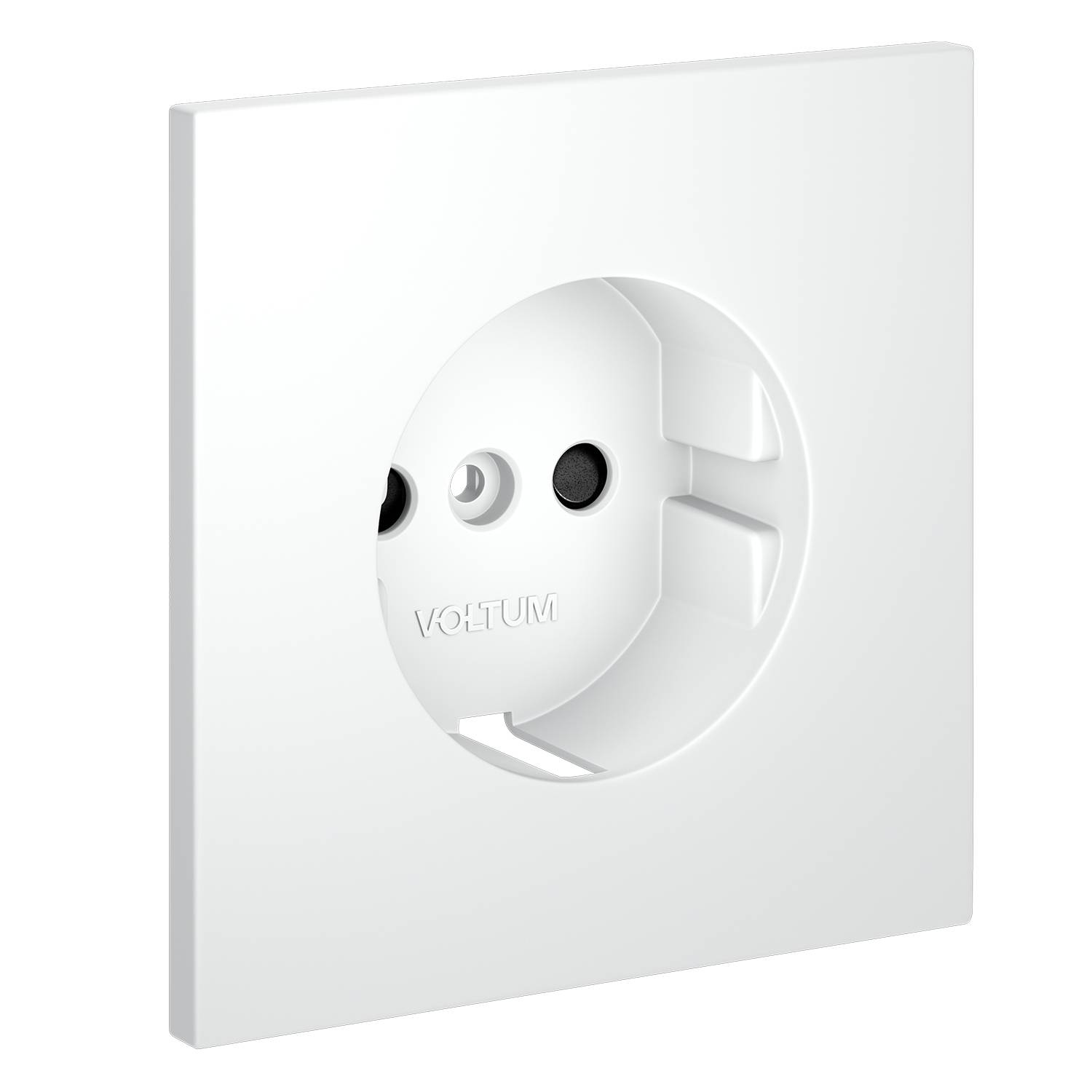 Лицевая панель для розетки с заземлением и шторками Voltum S70 VLS000702 белый