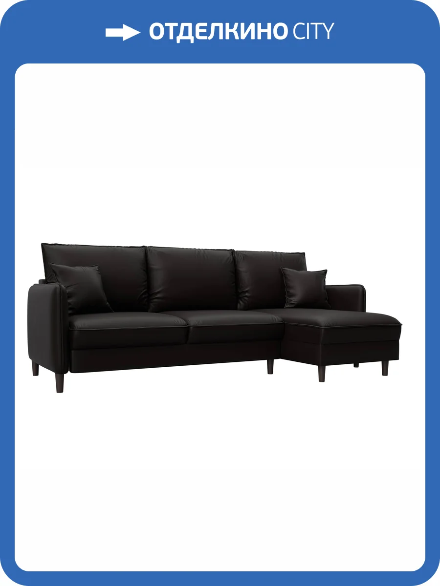 Диван угловой Лига Диванов Лига-064 НПБ 129932 GRIFON 12 коричневый, угол универсальный фото 10