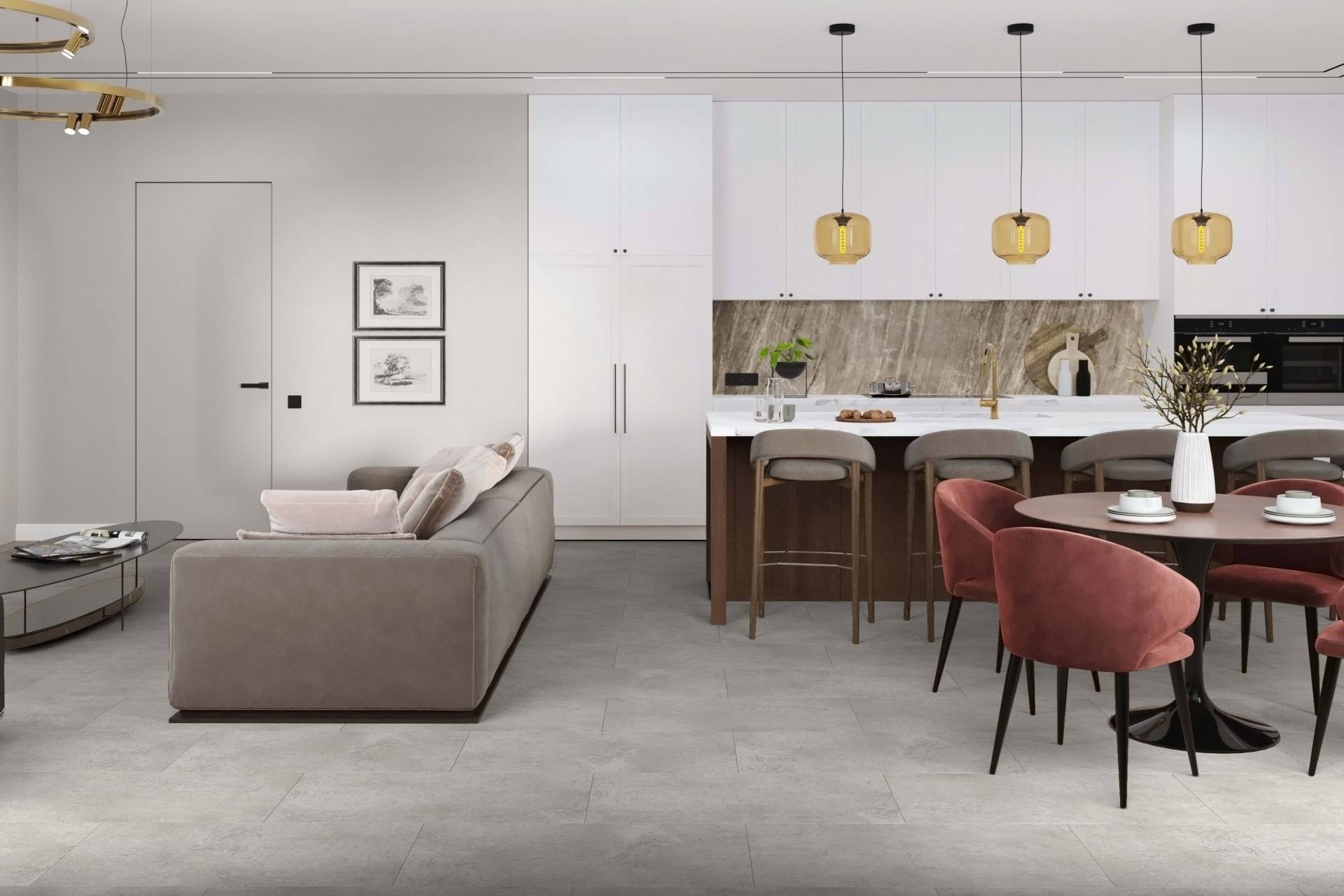 LVT Ламинат Damy Floor Ascent 2.5/43 4V JYM533-03-LVT Фудзияма 912.4x455 фото 4