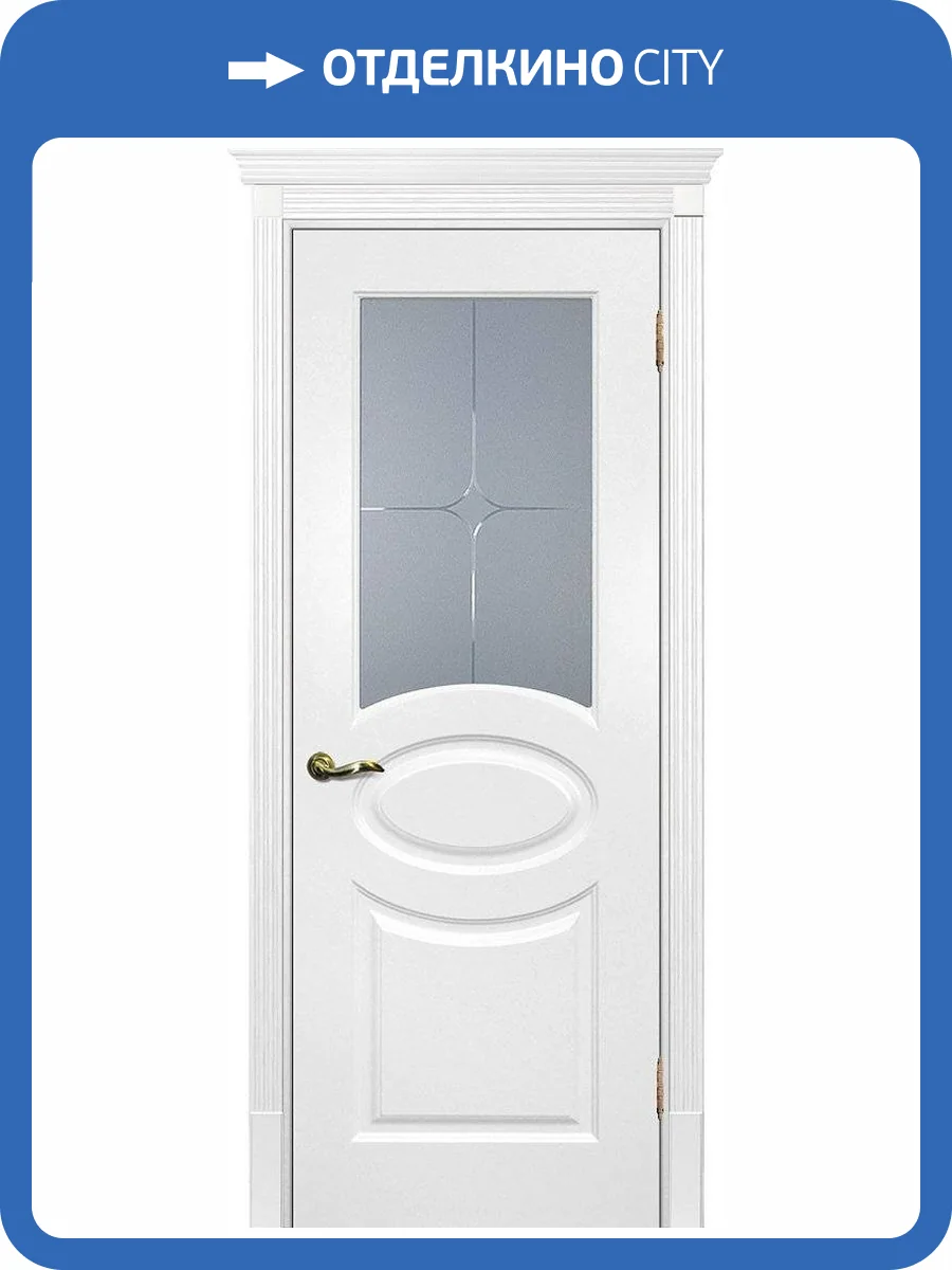 Межкомнатная дверь эмаль Текона СМАЛЬТА 12, остеклённая, молочный 900x2000 фото 2