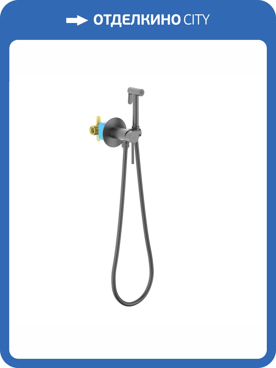 Гигиенический душ Aquatek Европа AQ1021BGM черный, хром брашированный фото 3